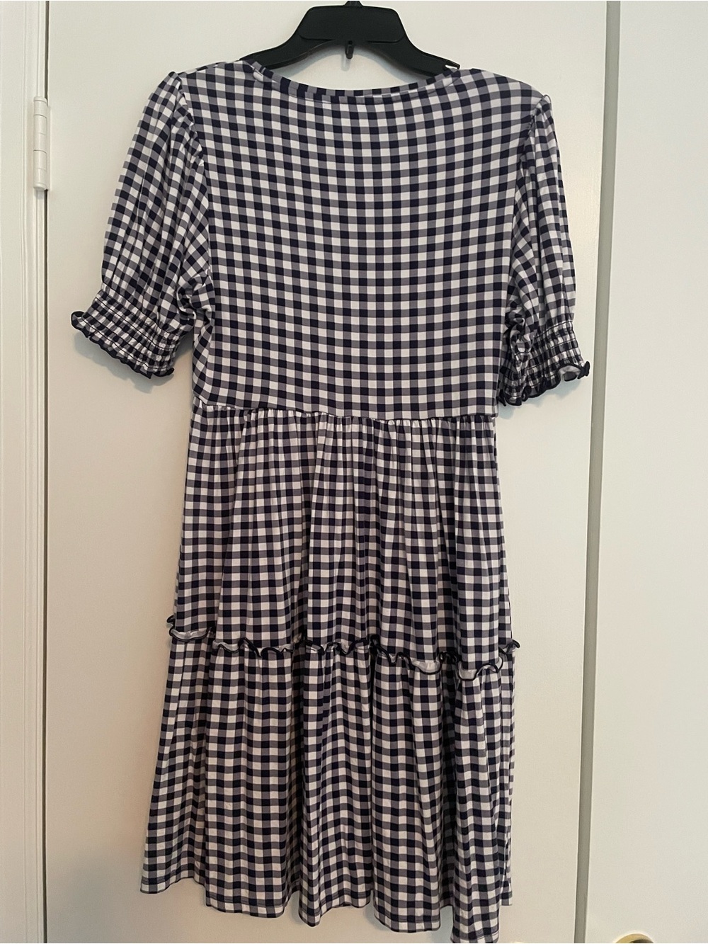 Black & White Gingham Tiered Dress - Picture 4 of 4